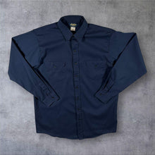 Load image into Gallery viewer, Vintage OshKosh B'Gosh Work Shirt LT Large Tall Navy Snap Front Workwear