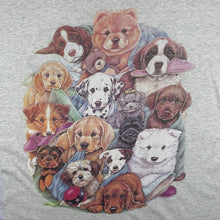 Load image into Gallery viewer, Vintage 90's Katz Dog Puppy Pet Animal Longline Graphic Grey Cotton T-Shirt