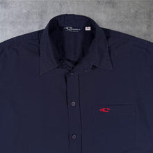 Load image into Gallery viewer, Early 00's O'Neill Embroidered Spellout Y2K Surfer Skater Navy Blue Shirt