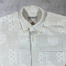 Load image into Gallery viewer, Vintage Tom Tailor Sportswear Cream Patterned Long Sleeve Button-Up Flannel Shirt
