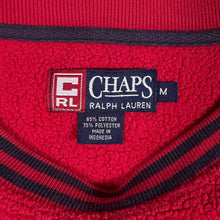 Load image into Gallery viewer, Vintage CHAPS Ralph Lauren Fleece Sweatshirt Medium Red Crewneck Logo M