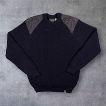 Load image into Gallery viewer, Glencroft Wool Jumper Mens Large Navy Chunky Knit Countrywear British