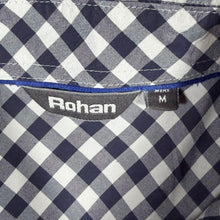 Load image into Gallery viewer, Rohan Worldview Shirt Mens Medium Gingham Check Short Sleeve Travel Hiking