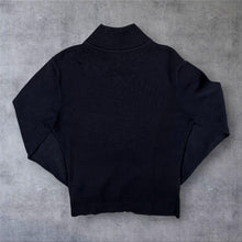 Load image into Gallery viewer, Tommy Hilfiger Womens L Full Zip Knit Cardigan Navy Red Y2K Preppy Jumper