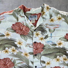 Load image into Gallery viewer, Early 00's Big Dogs Hawaiian Tropical Floral Patterned Rayon Open Collar Short Sleeve Shirt