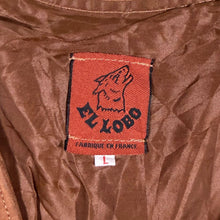 Load image into Gallery viewer, Vintage El Lobo Suede Leather Western Waistcoat L Feather Inlay Made France