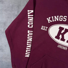Load image into Gallery viewer, Kings Dominion Virginia USA Spellout Tourist Burgundy Red Hoodie