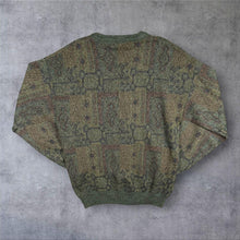 Load image into Gallery viewer, Vintage Il Granchio Italian Geometric Knit Jumper Green 80s 90s Made in Italy