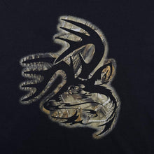 Load image into Gallery viewer, Legendary Original Deer Gear Camo Animal Graphic Ringer Cotton Black T-Shirt