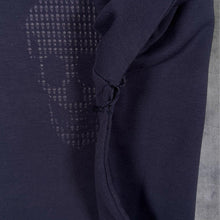 Load image into Gallery viewer, Early 00's Stark Goth Y2K Skull Graphic Faded Navy Blue Short Sleeve T-Shirt