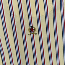 Load image into Gallery viewer, Vintage Tommy Hilfiger Yellow Multi Striped Short Sleeve Button-Down Shirt