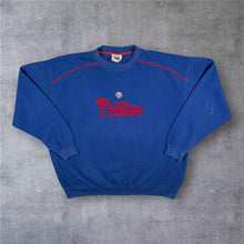 Load image into Gallery viewer, Vintage 90s Lee Sport Philadelphia Phillies MLB Sweatshirt Blue Embroidered XXL