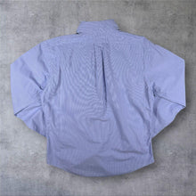 Load image into Gallery viewer, Vintage Polo Ralph Lauren Blue White Micro Check Cotton Long Sleeve Button-Down Shirt