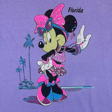 Load image into Gallery viewer, Vintage 80's Sherry Disney "Florida" Minnie Mouse Purple Souvenir Single Stitch T-Shirt