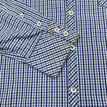 Load image into Gallery viewer, Lambretta Carnaby Street Mens XL Purple Gingham Check Mod Long Sleeve Shirt