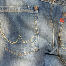 Load image into Gallery viewer, Superdry Washed Blue Denim Distressed Style Straight Leg Cotton Jeans