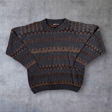 Load image into Gallery viewer, Vintage St Michael M&S Wool Blend Fair Isle Knit Jumper Blue-Grey 90s Large 42