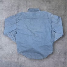 Load image into Gallery viewer, Vintage 90s Levis Red Tab Denim Shirt Mens Large Light Wash Workwear 2 Pocket