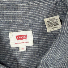 Load image into Gallery viewer, Levi's Classic Grey White Micro Striped Long Sleeve Cotton Shirt