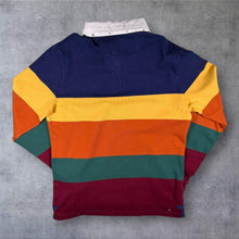 Load image into Gallery viewer, Crew Clothing Rugby Shirt Mens Medium Multicolour Colour Block Striped Polo M