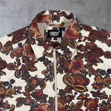 Load image into Gallery viewer, Drill Clothing Co Floral Tapestry Canvas Jacket Large Zip Trucker Streetwear