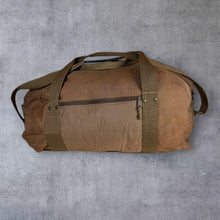 Load image into Gallery viewer, Vintage HEAD Embroidered Spellout Brown Canvas Style Weekend Duffle Holdall Bag