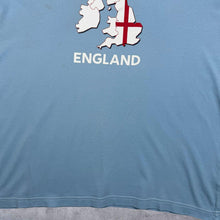 Load image into Gallery viewer, Early 00's Umbro England Football Spellout Graphic Cotton Blue T-Shirt