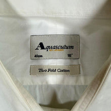 Load image into Gallery viewer, Aquascutum London Shirt Mens 16 41cm White Two Fold Cotton French Cuff Formal XL