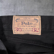Load image into Gallery viewer, Polo Ralph Lauren Jeans Mens W30 L32 Black Denim Washed 5 Pocket RL 32 x 33