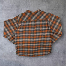 Load image into Gallery viewer, Columbia Mens XL Omni-Wick Advanced Evaporation Orange Plaid Hiking Flannel Shirt