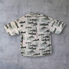 Load image into Gallery viewer, Vintage Columbia Fish Print Shirt Mens L 90s Bass Sunfish Fishing 100% Cotton