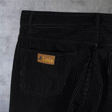 Load image into Gallery viewer, Lois Jeans Mens Black Jumbo Corduroy Trousers W36 L32 Straight Leg Cords