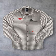 Load image into Gallery viewer, Adidas Clima365 Grey White Check Long Sleeve Polyester Nylon Shirt