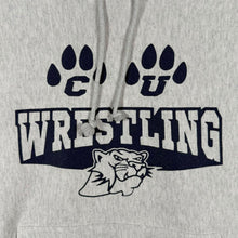Load image into Gallery viewer, Champion Reverse Weave CU Wrestling Hoodie Mens M Grey USA College Heavyweight