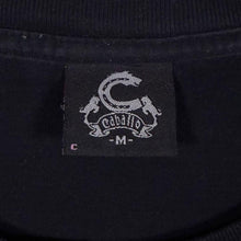 Load image into Gallery viewer, Early 00's Caballo Lion Animal Wildlife Graphic Black Cotton T-Shirt