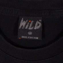 Load image into Gallery viewer, Early 00's Wild Wolf Animal Wildlife Graphic Black Cotton T-Shirt