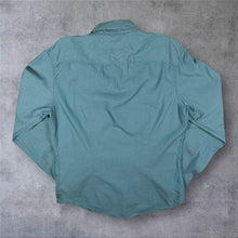 Load image into Gallery viewer, Calvin Klein Jeans Classic Teal Blue Long Sleeve Cotton Popper Shirt