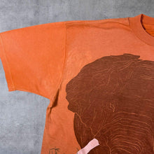 Load image into Gallery viewer, Vintage 90's Tinga Tinga Elephant Animal Wildlife Graphic Faded Orange T-Shirt