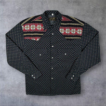 Load image into Gallery viewer, Vintage Julio Belles Western Style Patterned Made In France Long Sleeve Shirt