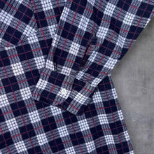 Load image into Gallery viewer, Vintage Huihuan Black White Grey Red Plaid Check Cotton Long Sleeve Flannel Shirt