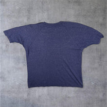 Load image into Gallery viewer, Vintage Champion Big Spellout Graphic Logo Tape Sleeve Blue Short Sleeve T-Shirt