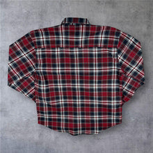 Load image into Gallery viewer, Identic Mens M 39/40 Red Plaid Flannel Shirt Tartan Check Grunge Lumberjack