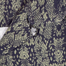 Load image into Gallery viewer, Stussy Python Snakeskin Print Shirt Large Green Black Skater Streetwear