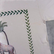 Load image into Gallery viewer, Vintage 90's Screen Stars Giraffe Animal Wildlife Graphic Cream Single Stitch T-Shirt