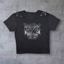 Load image into Gallery viewer, Hard Rock Cafe "Orlando" Tourist Souvenir Spellout Graphic Grey V-Neck T-Shirt