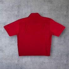 Load image into Gallery viewer, Early 00's Cosma Goth Y2K Embroidered Dragon Red Short Sleeve Shirt