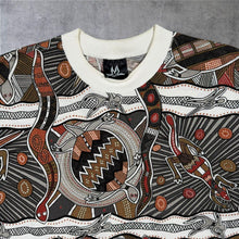 Load image into Gallery viewer, Vintage 90s Australian Aboriginal Art AOP T Shirt Large 18 Kangaroo Souvenir