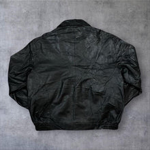 Load image into Gallery viewer, Vintage 90s Snap-on Genuine Leather Jacket Black Workwear Bomber XL