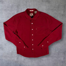 Load image into Gallery viewer, Levi's Red Tab Slim Fit Linen Cotton Blend Red Long Sleeve Shirt