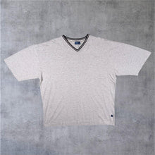 Load image into Gallery viewer, Vintage Nico Jeanswear Classic Basic Light Grey V-Neck Cotton Short Sleeve T-Shirt